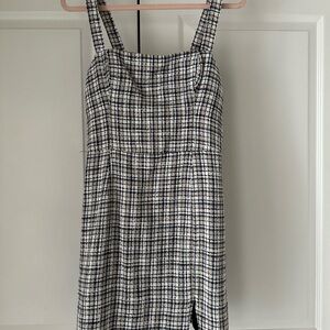 A&F Navy and White Checkered Dress